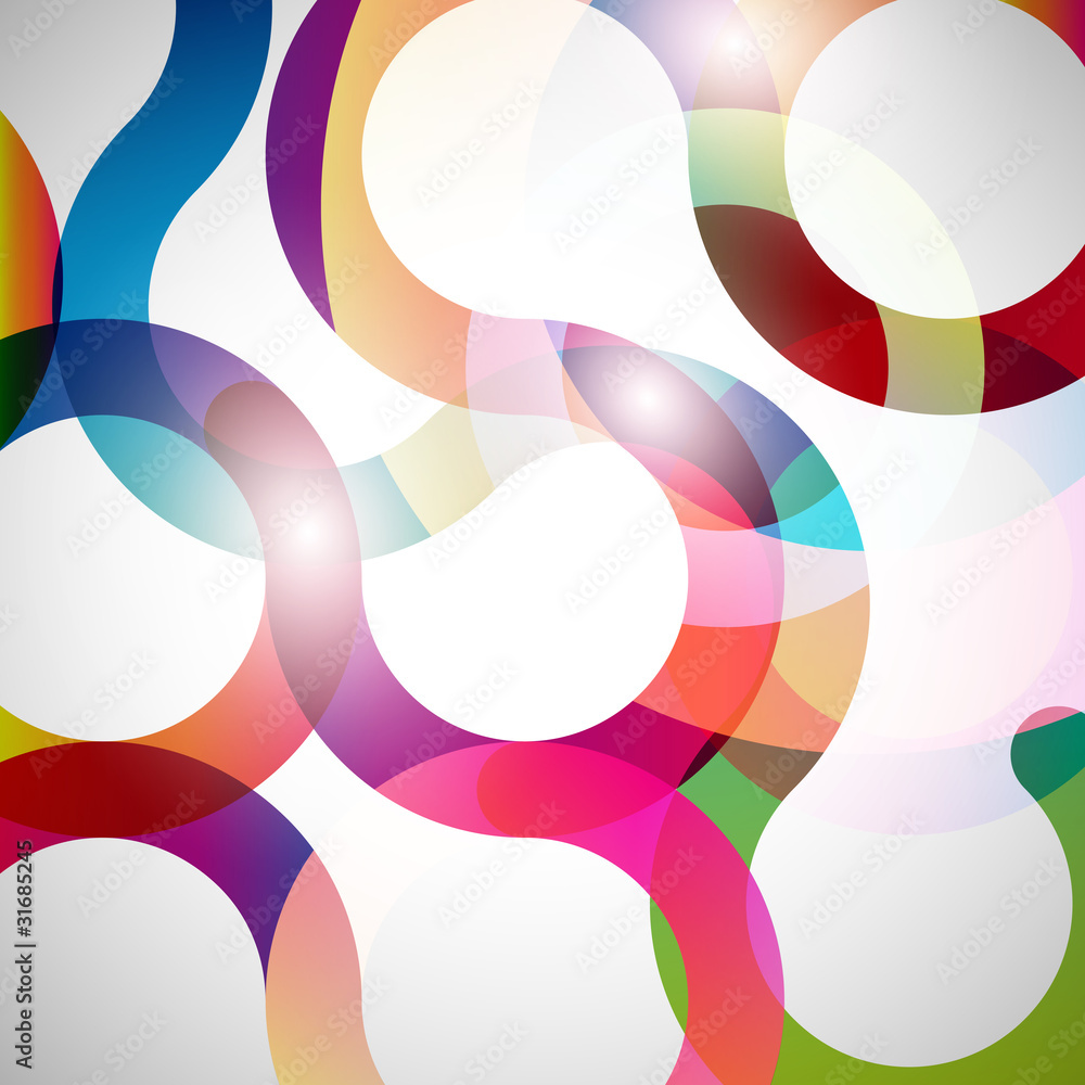 Fototapeta premium Rainbow Curls. Abstract Illustration in eps10 format.