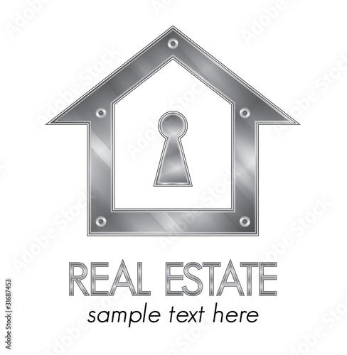 Metallic real estate identity company design elements