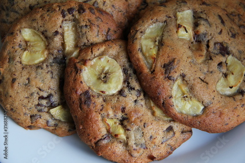 Cookies au chocolat et bananes