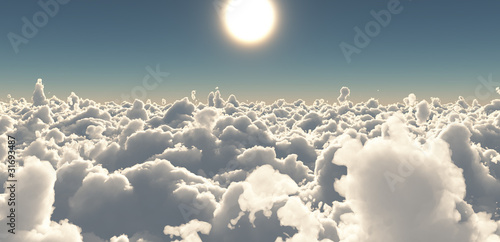 Cielo nuvole sole photo
