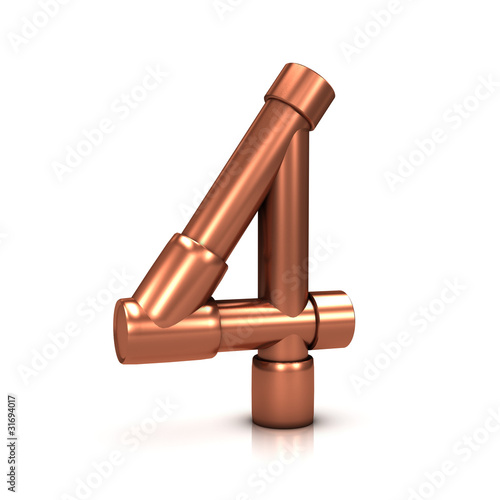 3d Copper tubing number - 4