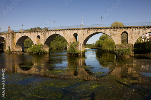 Bridge of Ponte da Barca, ancient portuguese village, on Minho r