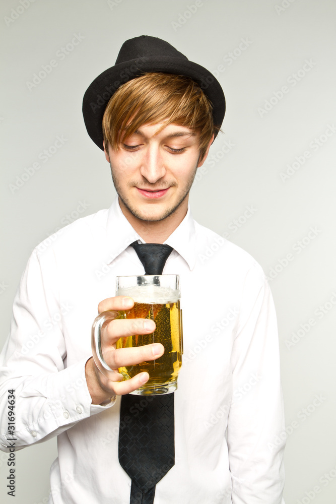 man with beer man with beer