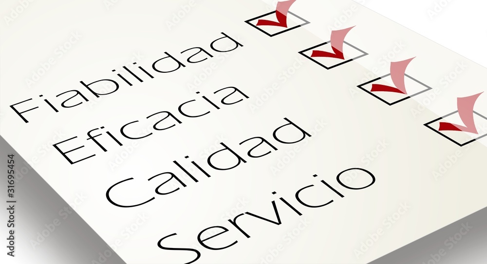 Fototapeta premium FIABILIDAD -EFICACIA