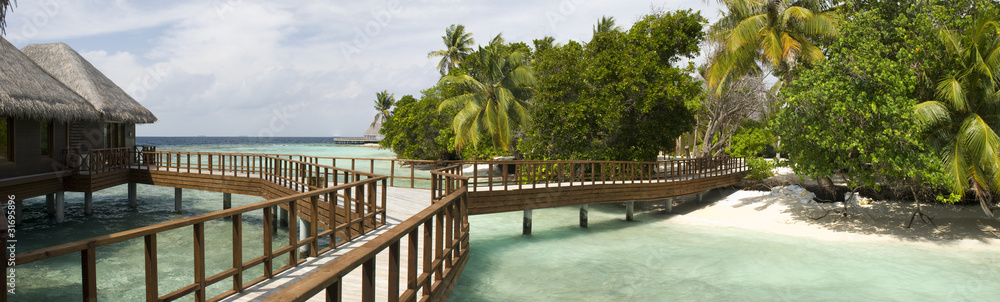 Jetty to the overwater bungalows