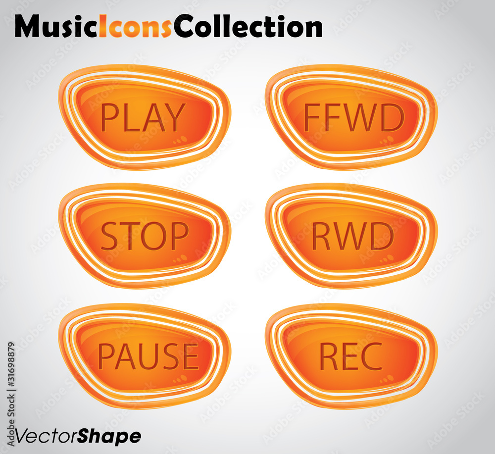 Music icons collection vector illustration Music icons collection vector illustration