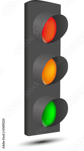 Feu de circulation - Rouge, orange, vert