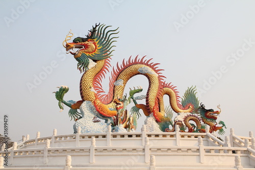 dragon statue at Chinese temple
