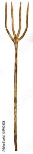 Fourche en bois outil ancien