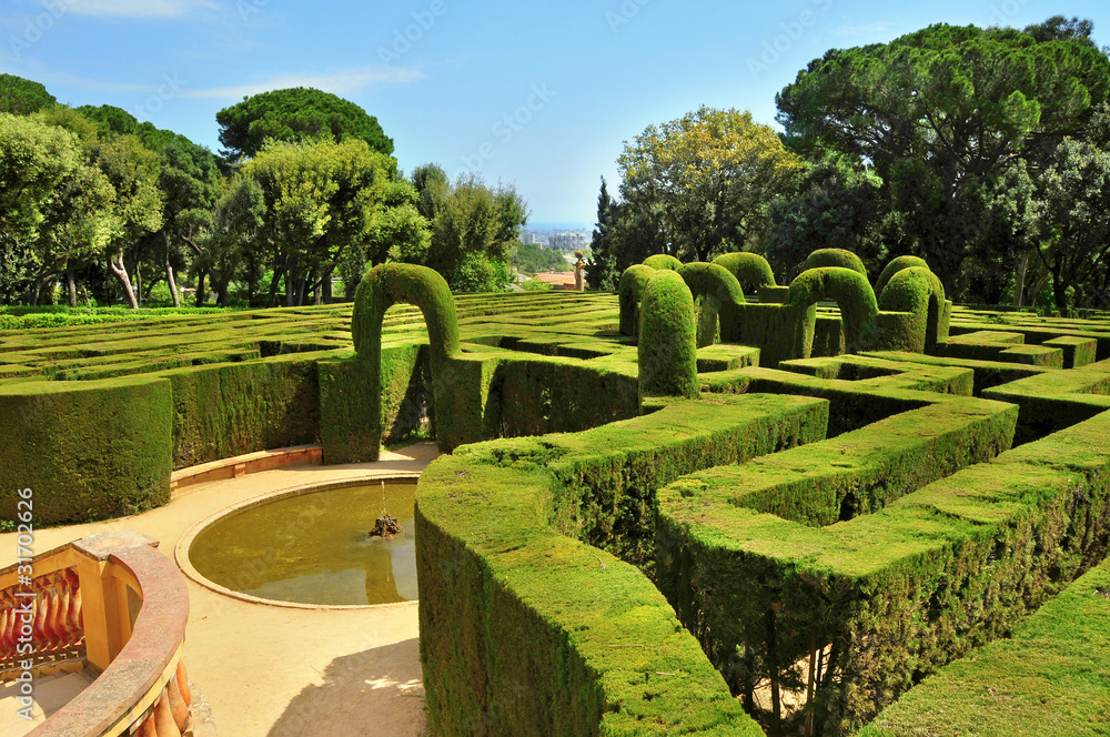 Naklejka premium Parc del Laberint d'Horta in Barcelona, Spain
