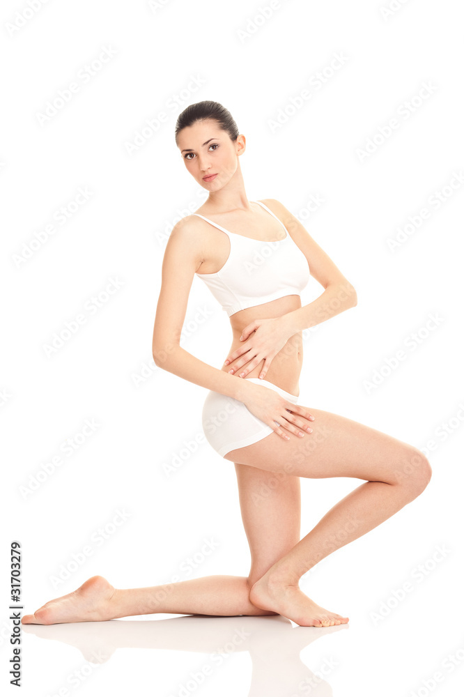 Fototapeta premium woman stroking her body