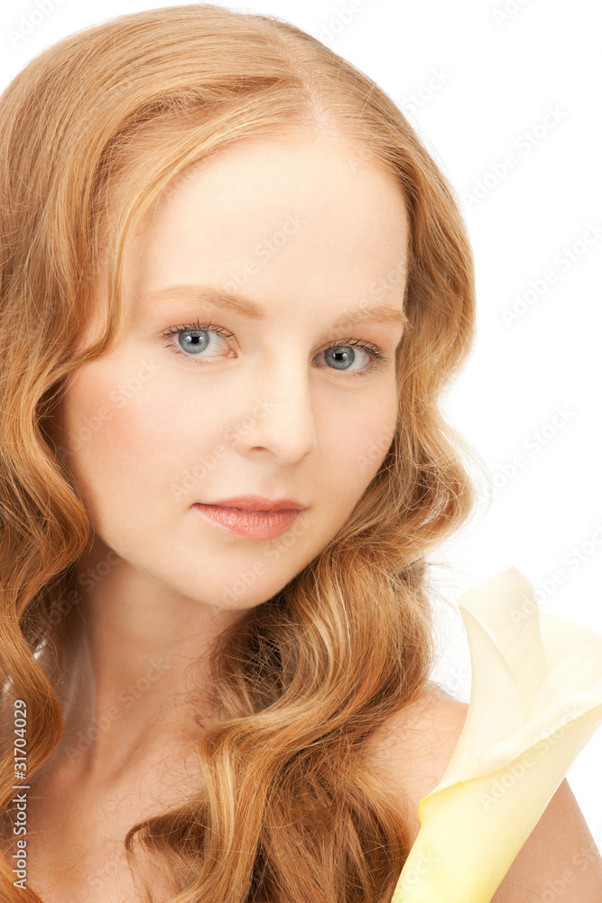 beautiful woman with calla flower beautiful woman with calla flower