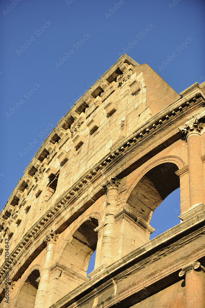 Colosseo - Angled View of Neoclassical Marble Monument
