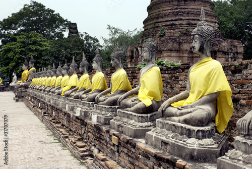 outdoor row buddha photo