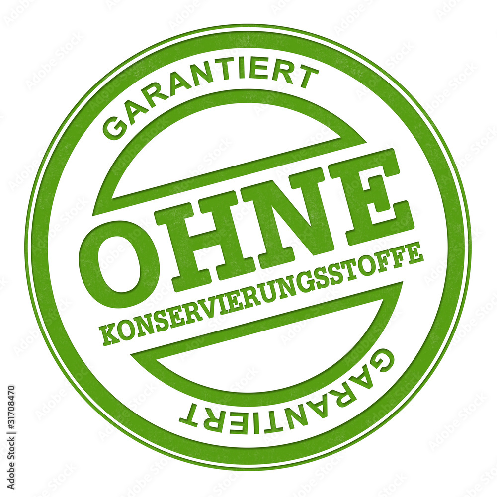 OHNE KONSERVIERUNGSSTOFFE stempel OHNE KONSERVIERUNGSSTOFFE stempel