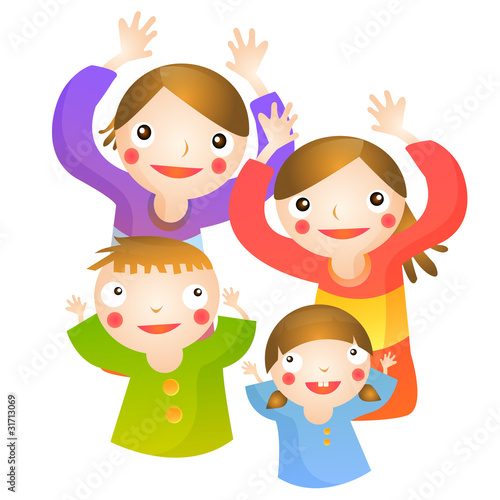 Mother, father, daughter and son