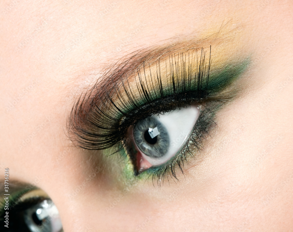 Obraz premium Fashion eye, long eyelashes and beautiful eye.