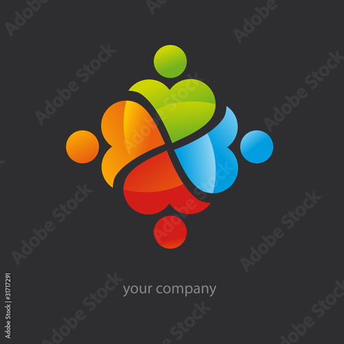 logo entreprise, logo association, logo coeur