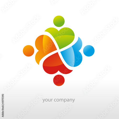 logo entreprise, association, coeur photo