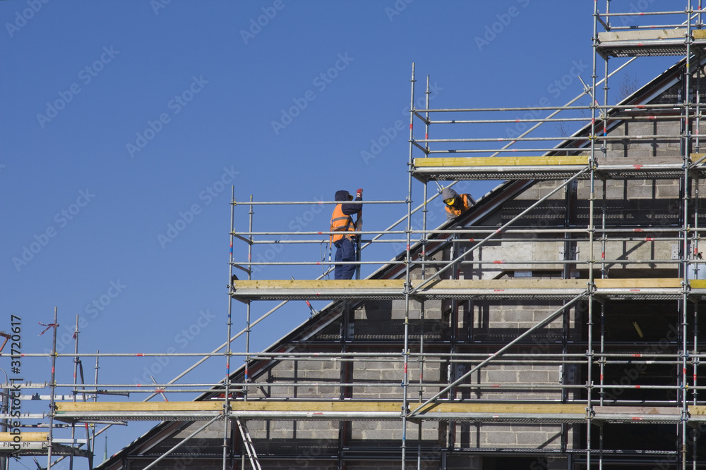 Men working at construction site
