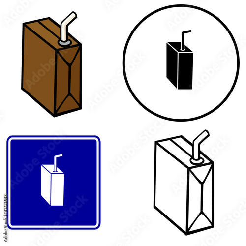 chocolate milk box illustration sign and symbol