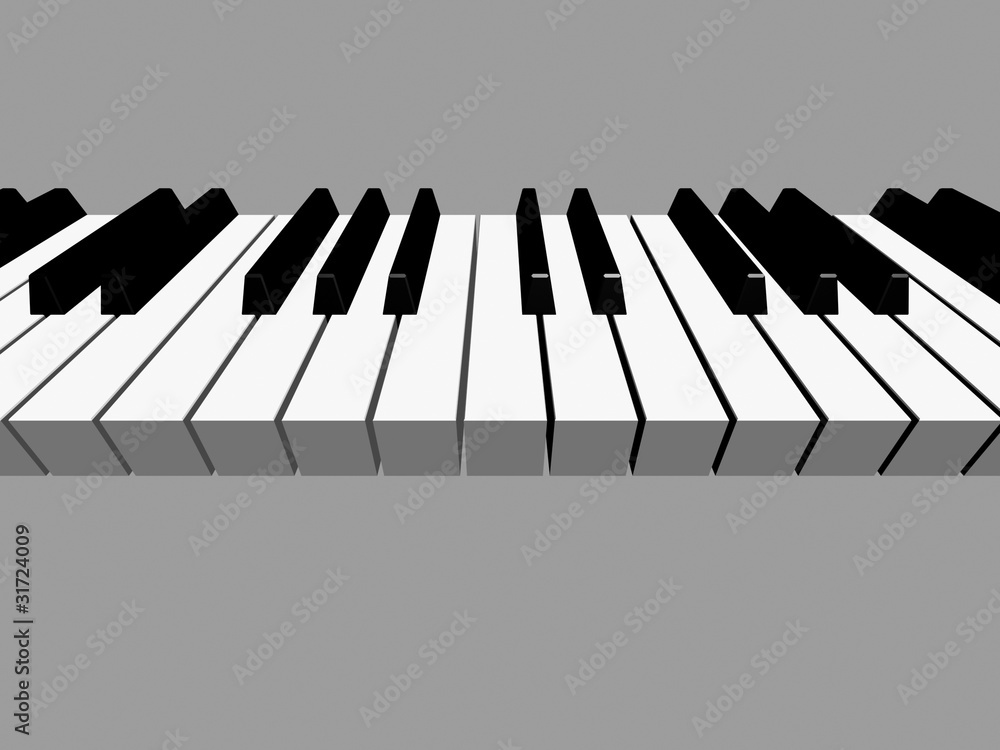 Fototapeta premium 3D piano keyboard