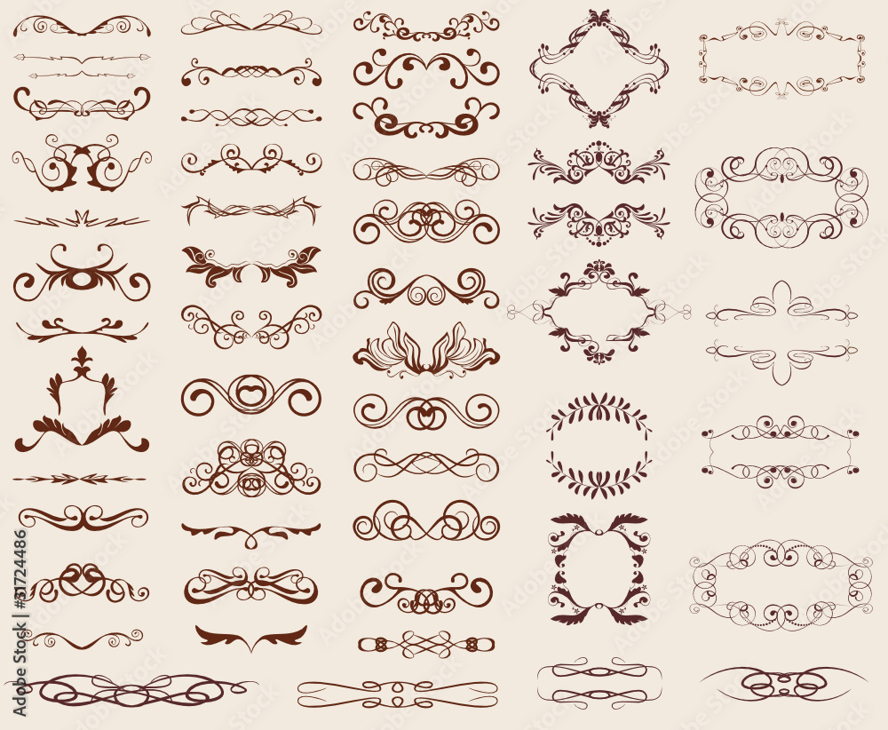 Set of design elements Set of design elements