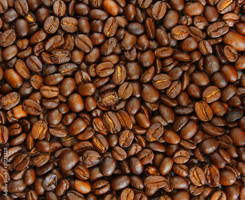texture of coffee beans background