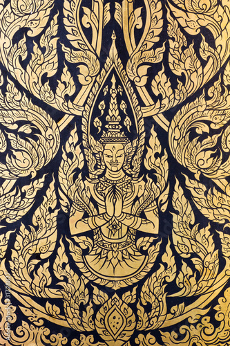 Painting of deity on temple wall