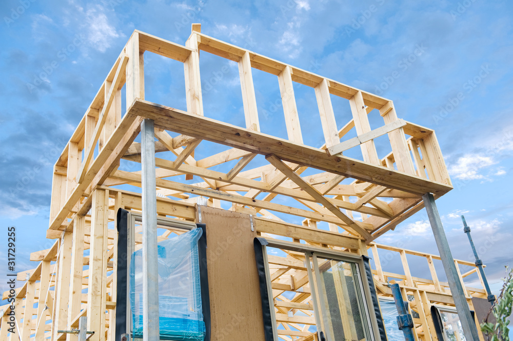 Obraz premium New home construction framing