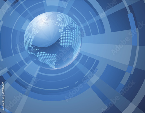 Dynamic 3d world globe back...