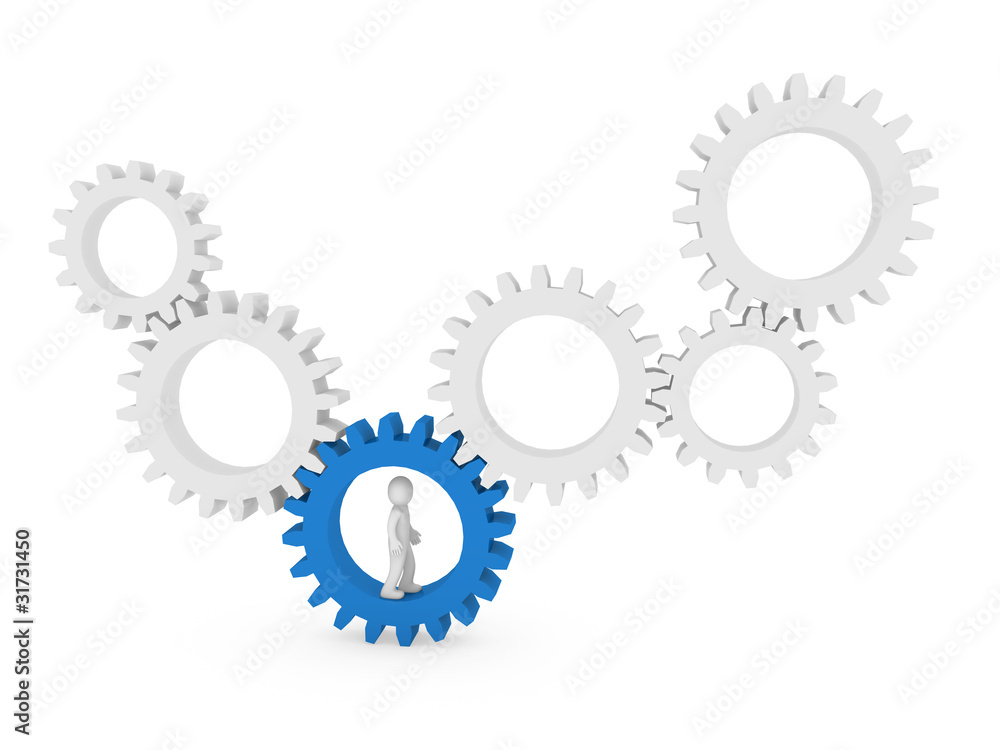 3d gear human blue 3d gear human blue