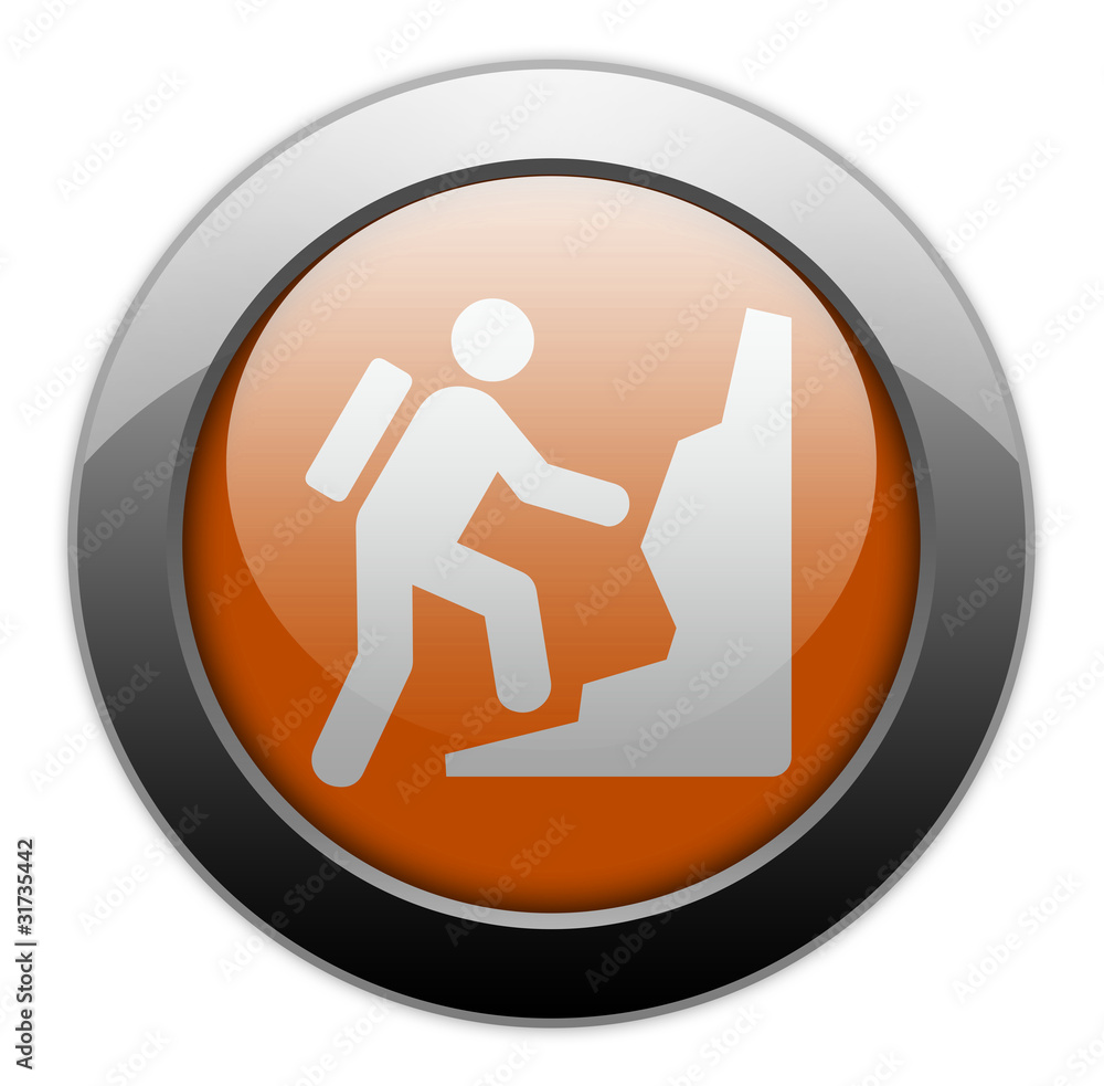 Orange Metallic Orb Button Orange Metallic Orb Button