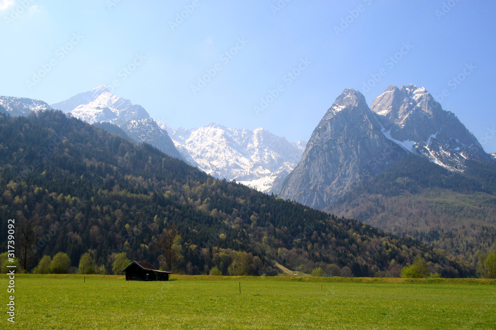 Berglandschaft in Garmisch: Alpspitze / Zugspitze