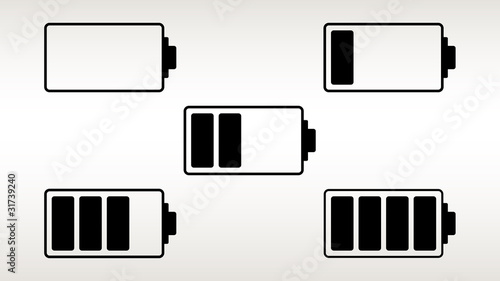 Battery set-vector