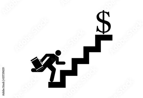 Businessman on the stairs