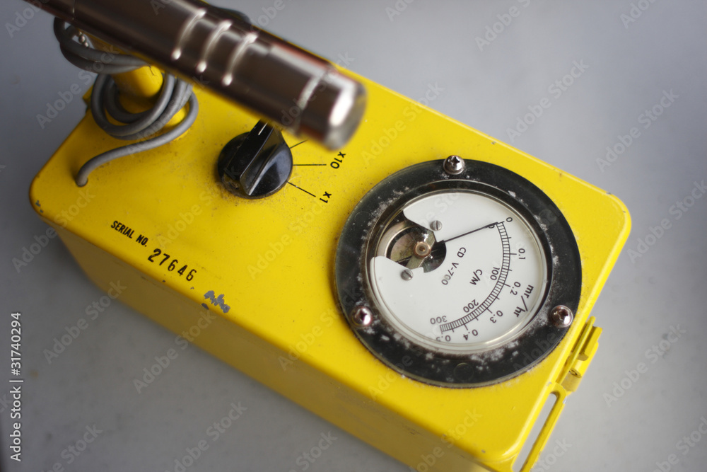 Analog geiger counter for measuring radiation Stock Photo Adobe Stock