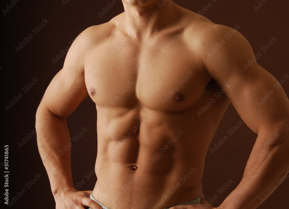 Shirtless muscular man