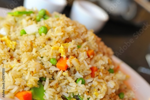 Typical Asian fried rice dish