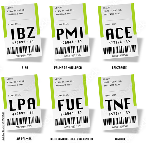 Airport tag bags - Espagne 03 (Iles)