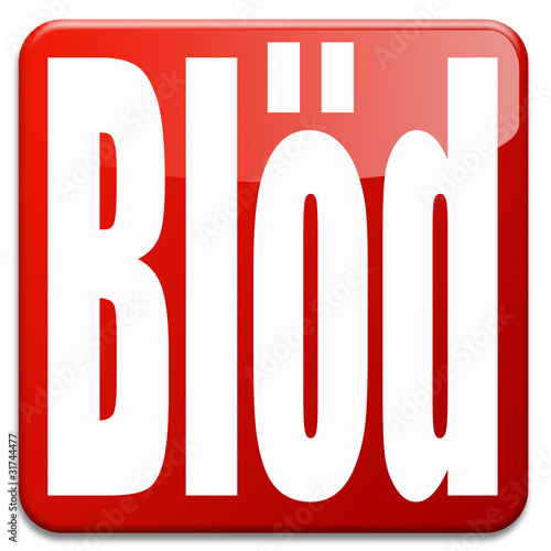 3D effect button BLÖD