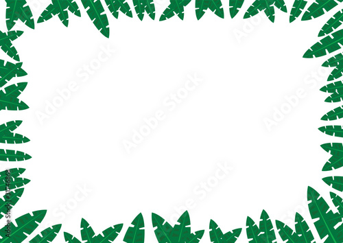 Tropical Jungle Frame Concept Illustration in Vector