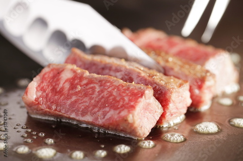 Fotografía 鉄板焼きの肉