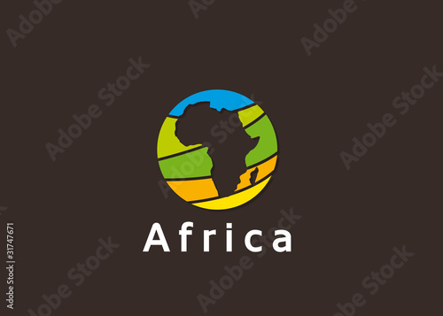 logo, planète, afrique photo