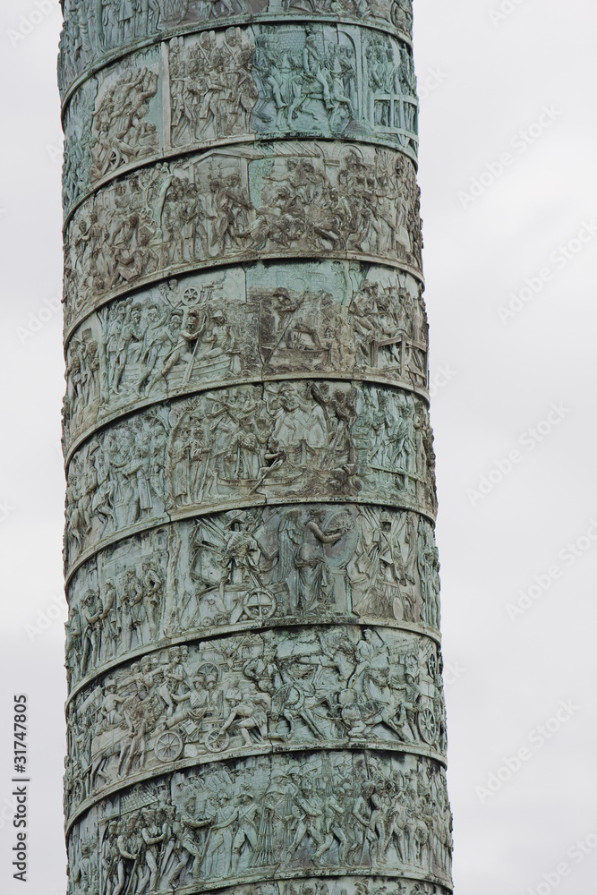 Detalle de la columna en bronze de Place Vendôme de1810