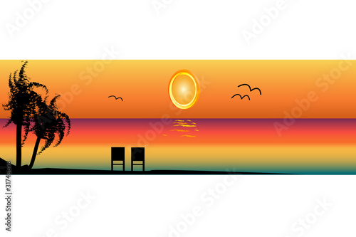 Tramonto in spiaggia