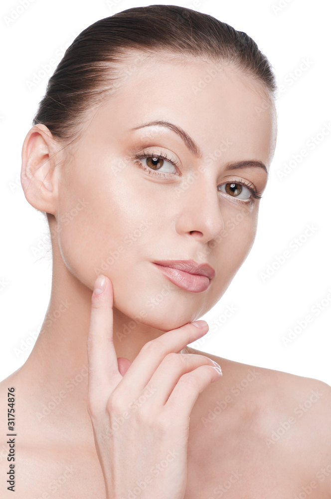 Portrait of young woman with perfect skin Portrait of young woman with perfect skin