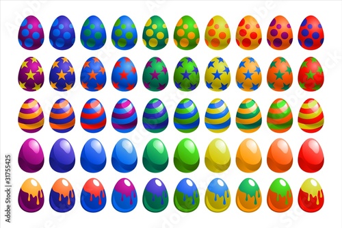 colorful easter eggs