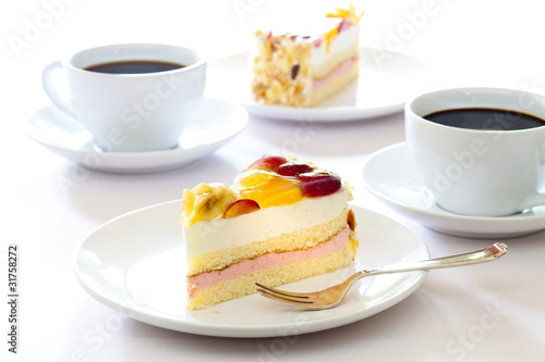Obraz na płótnie Sahnetorte mit Obst
