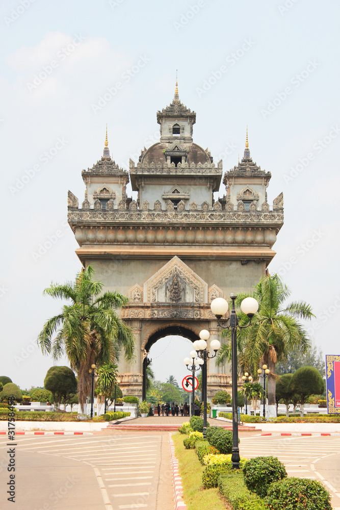 Temple, Vientiane, Laos.